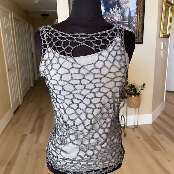 CHRISTIAN DIOR KNIT KNET TOP SIZE S/M - Picture 1 of 8